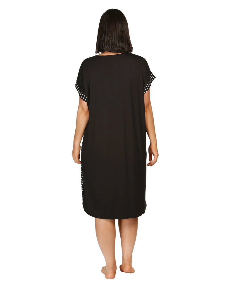 Yuu 316S Stripe Rose Dress Nightie