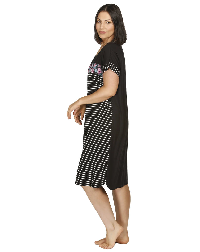 Yuu 316S Stripe Rose Dress Nightie