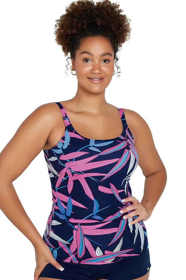 Genevieve Mastectomy Scoop Neck Tankini Swimmer