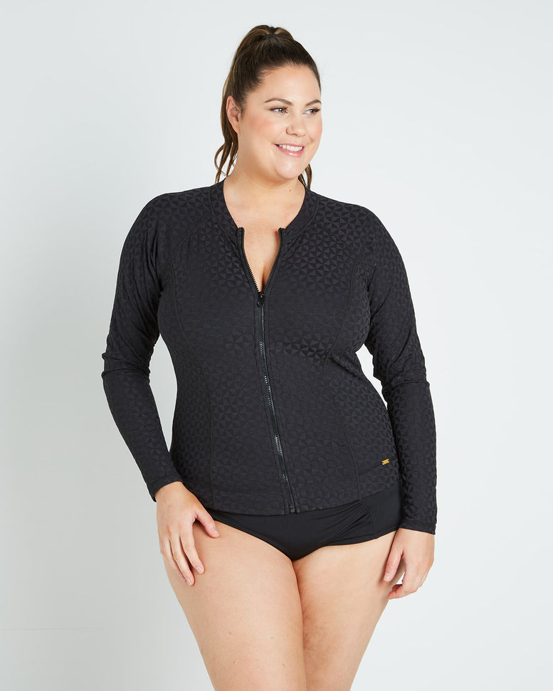 Genevieve CR5-991M Mastectomy Long Sleeve Rash Vest